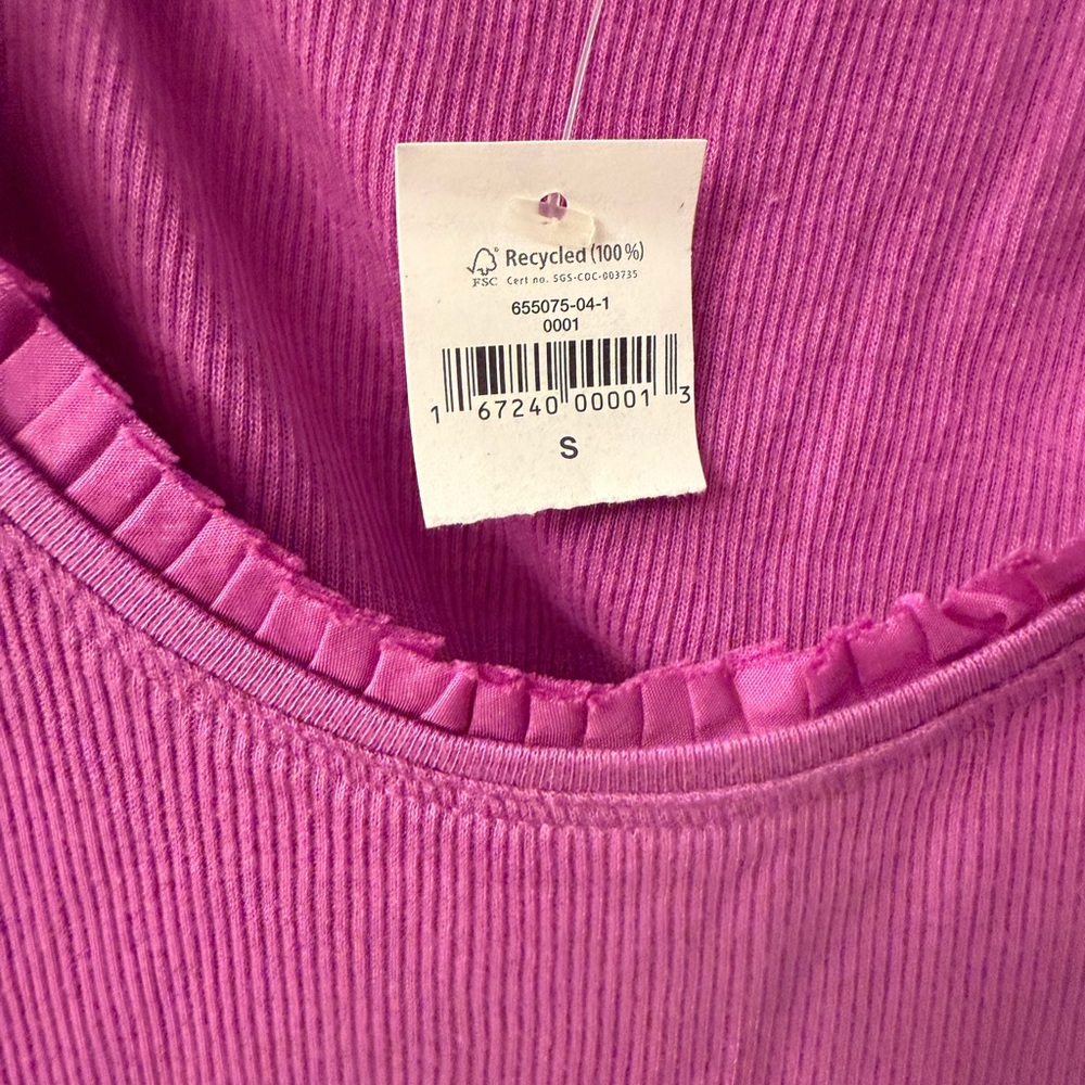 Pink Ribbed Tank Top